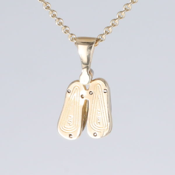 Opal Pendant Sandals Double Inlaid Design with .02ct Round Diamond