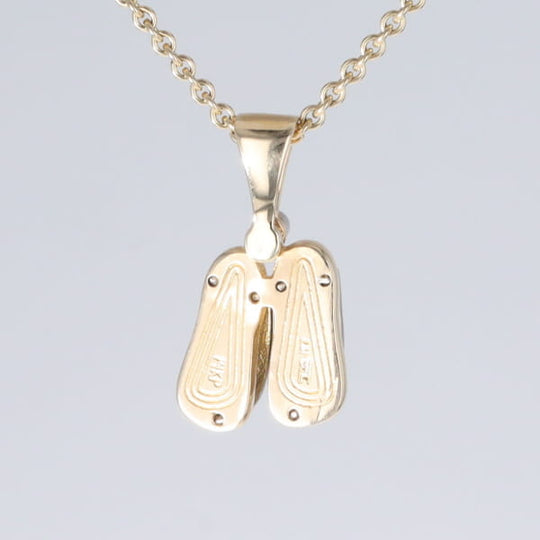Opal Pendant Sandals Double Inlaid Design with .02ct Round Diamond