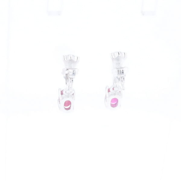 Oval Ruby Dangle Earrings