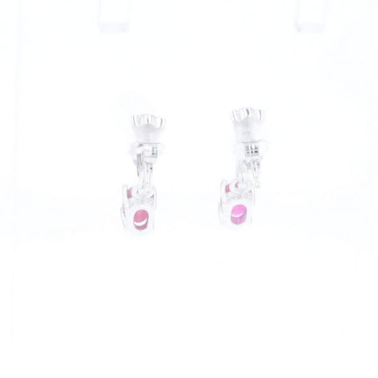 Oval Ruby Dangle Earrings