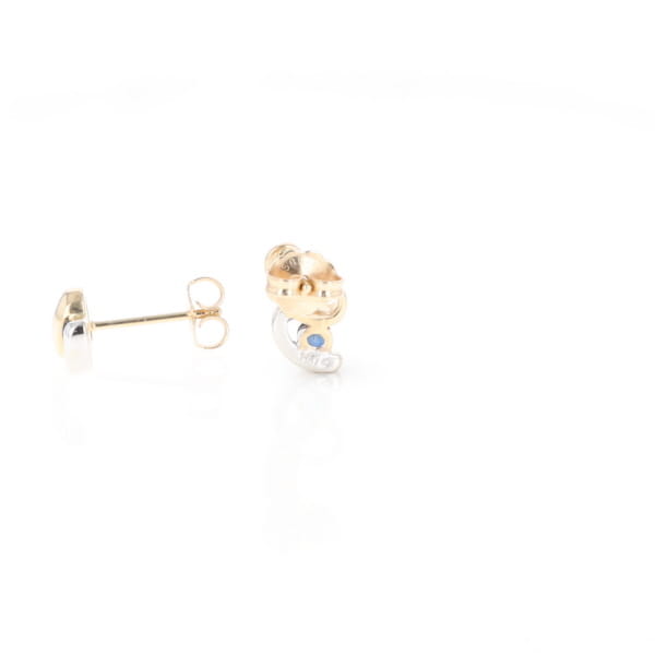 Blue Sapphire Swirl Earrings