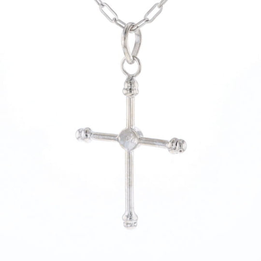 Silver Peridot Cross
