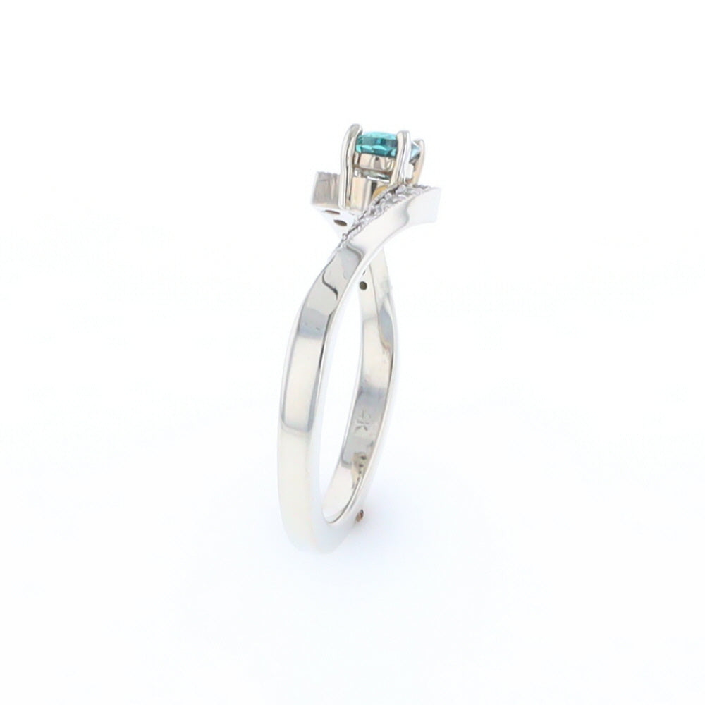 Alexandrite Twist Ring with Diamond Accents