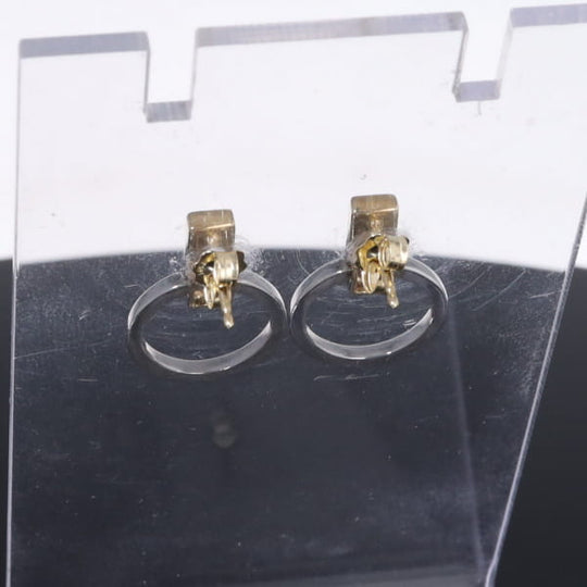 Opal Earrings Rectangle Inlaid Knocker Design Studs
