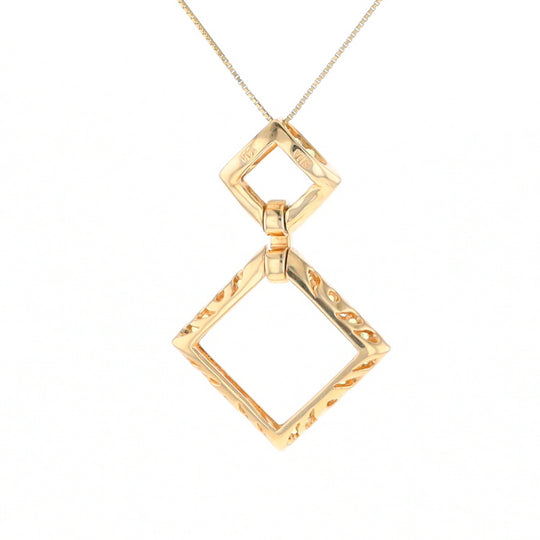 Yellow Sapphire Double Square Necklace