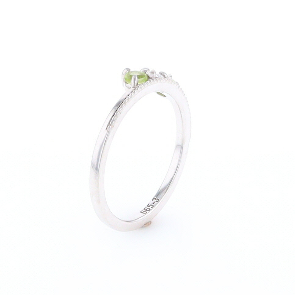 Peridot & Diamond Mother's Ring