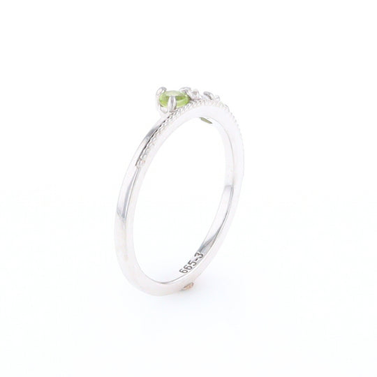 Peridot & Diamond Mother's Ring