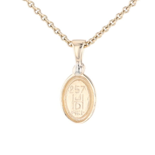 Natural pietersite oval inlaid .02ctw diamond pendant