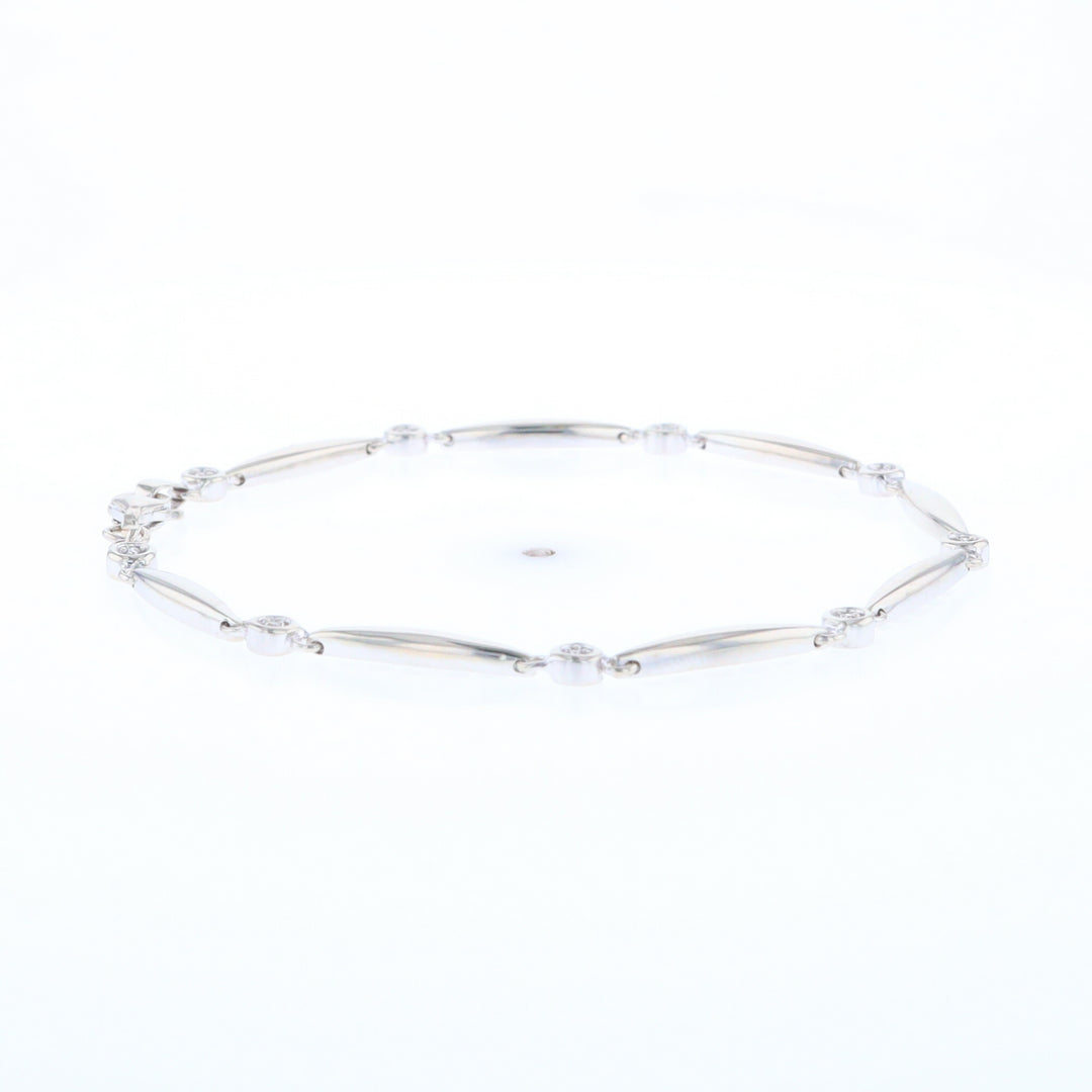 Elongated Link Diamond Bracelet