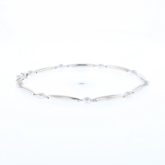 Elongated Link Diamond Bracelet