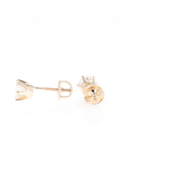 1.1ct 6-Prong Round Diamond Solitaire Studs