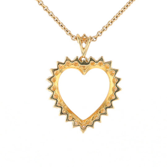 Diamond Halo Heart Pendant