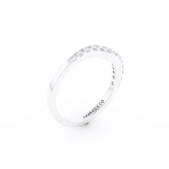 Diamond Contour Wedding Band