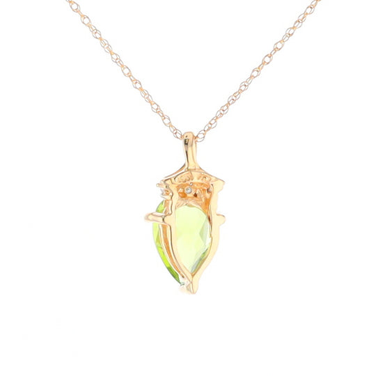 Pear-Shaped Peridot Necklace