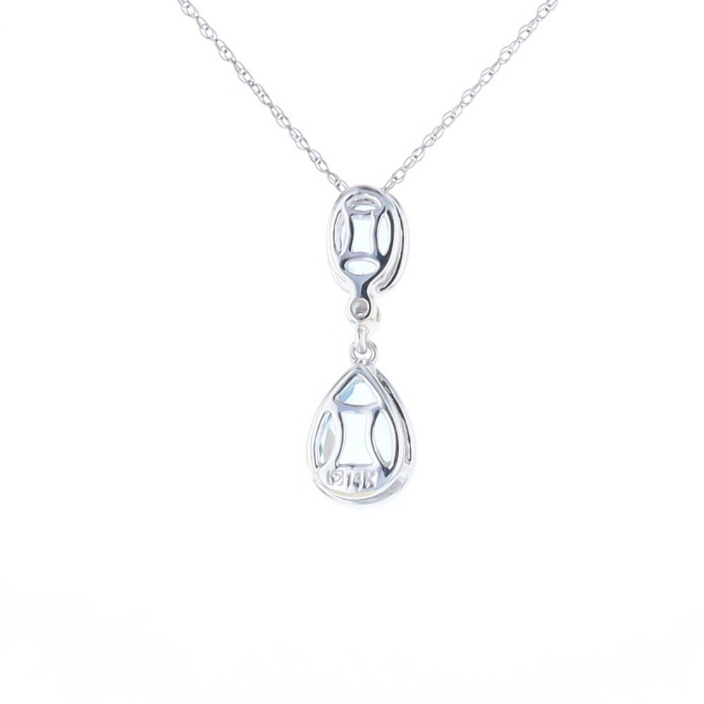 Oval and Pear-Shaped Aquamarine Pendant