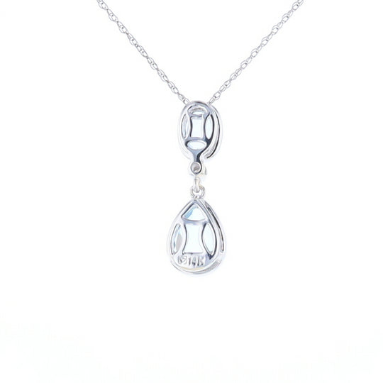 Oval and Pear-Shaped Aquamarine Pendant