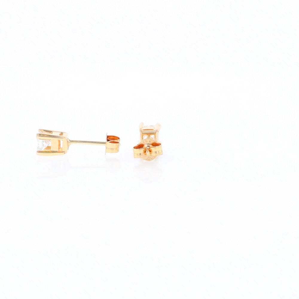 0.48ctw Princess Cut Diamond Studs