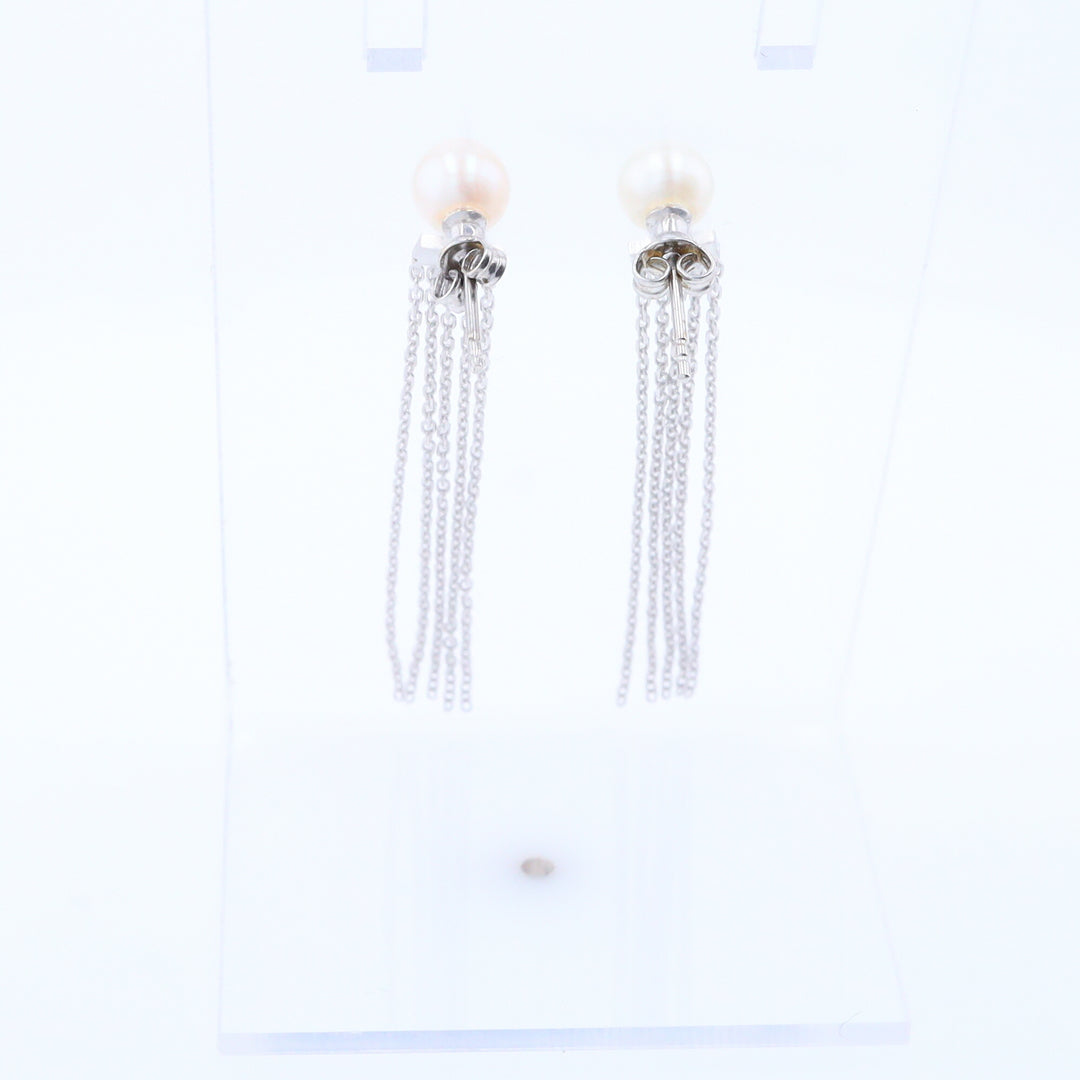 Tassel Chain Pearl Earrings