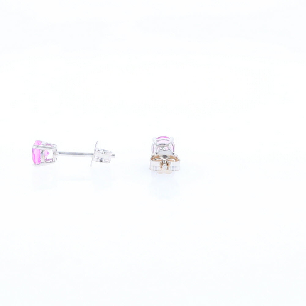 Pink Sapphire Stud Earrings