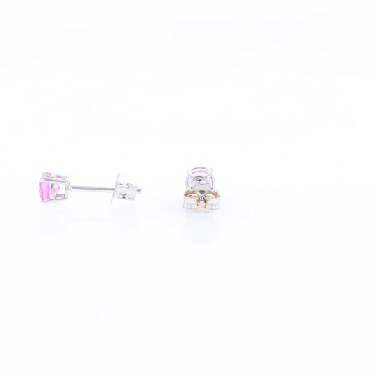 Pink Sapphire Stud Earrings