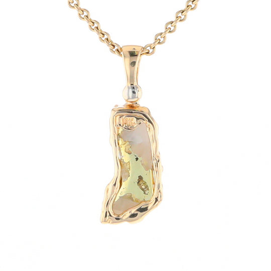 Gold Quartz Freeform Pendant (G2)