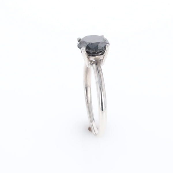 Black Diamond Solitaire Ring