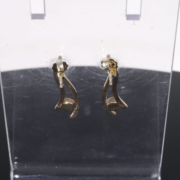 Opal Earrings Round Inlaid Double Curved Bar Design Studs
