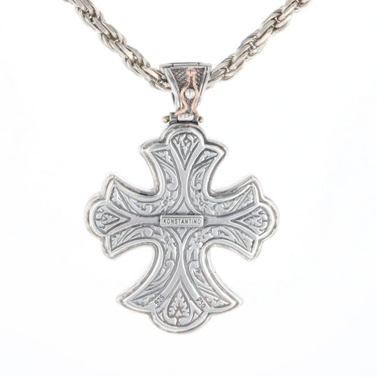 Sterling and 18K Gold Konstantino Cross Pendant