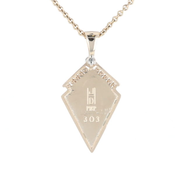 Meteorite Kite Shape Inlaid Pendant with 0.19ctw Diamonds
