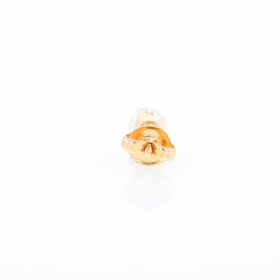 0.51ctw Single Round Brilliant Cut Diamond Stud Earring