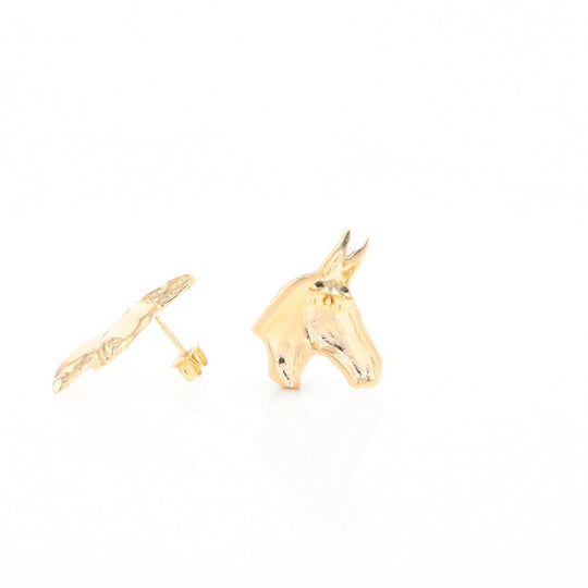 Gold Donkey Earrings