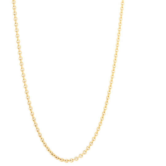18" 14K Gold Round Cable Adjustable Chain