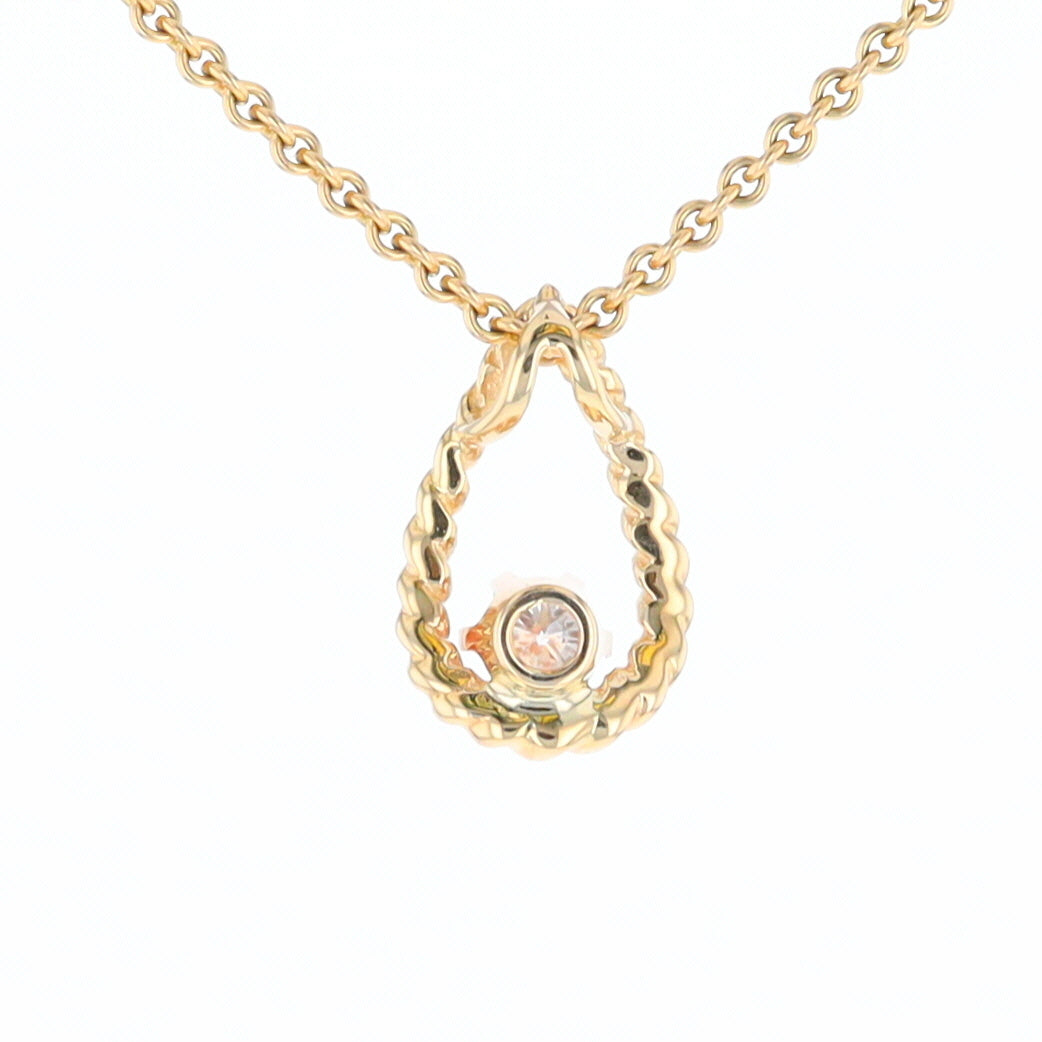 Solitaire Diamond Pear-shaped Rope Pendant