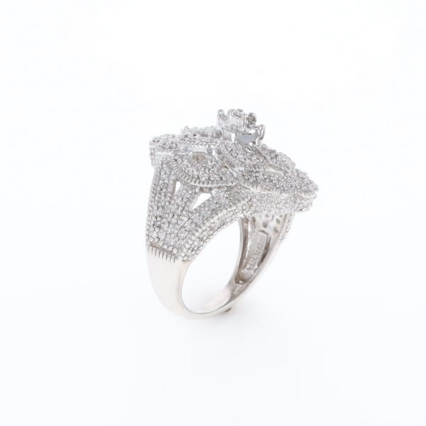 Floral Filigree Design Diamond Ring