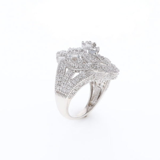Floral Filigree Design Diamond Ring