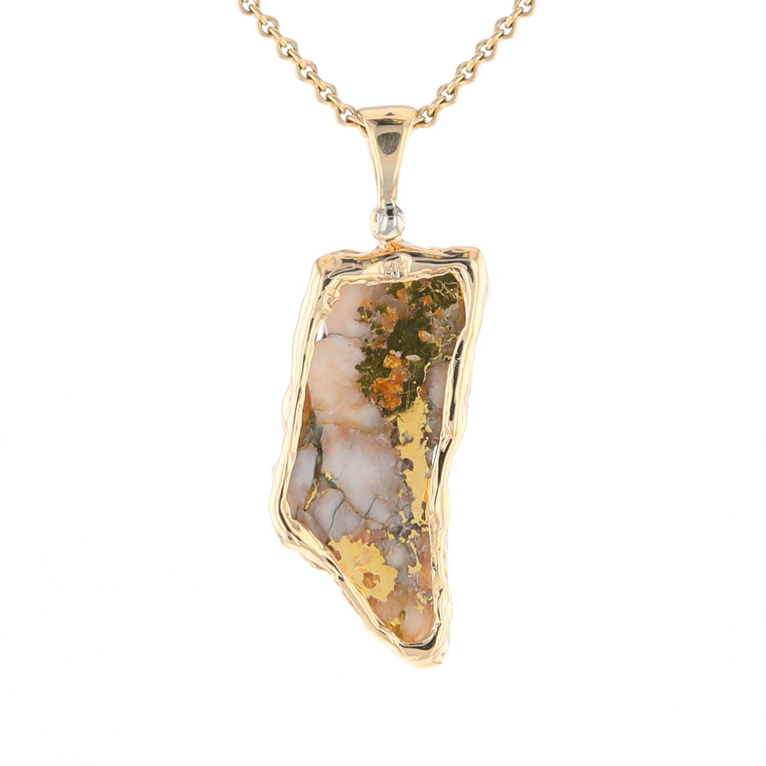 Gold Quartz Freeform Pendant (G2)