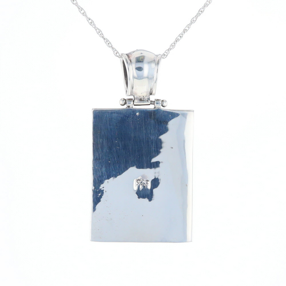 Onyx & Mother of Pearl Checkered Pendant