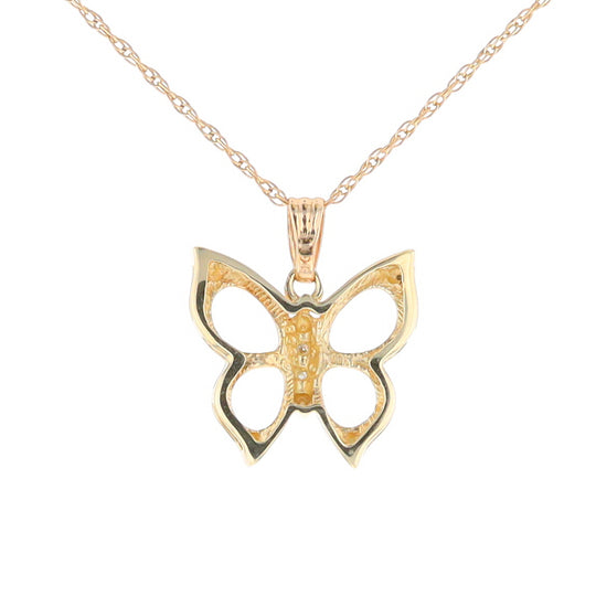 Diamond Butterfly Pendant