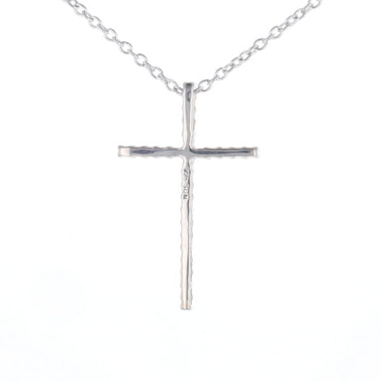 Thin Diamond Cross Necklace