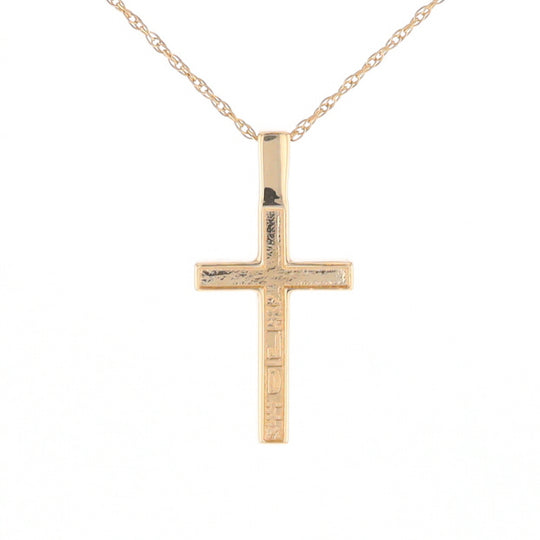 Three Section Gold Quartz Cross - G2