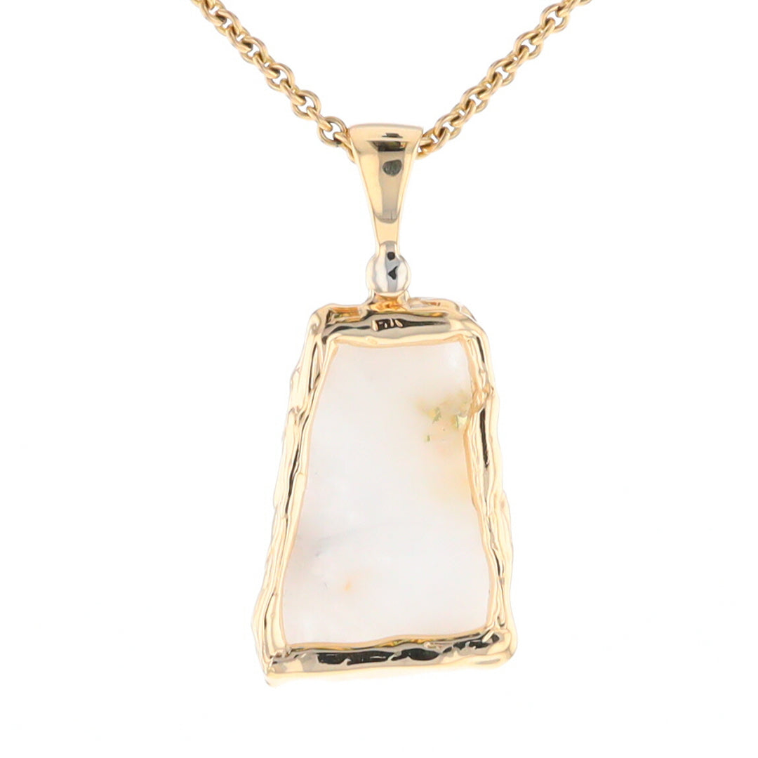 Gold Quartz Freeform Pendant  (G2)