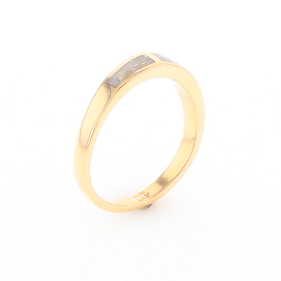 3 Section Gold Quartz Ring Lady’s Anniversary Band G2