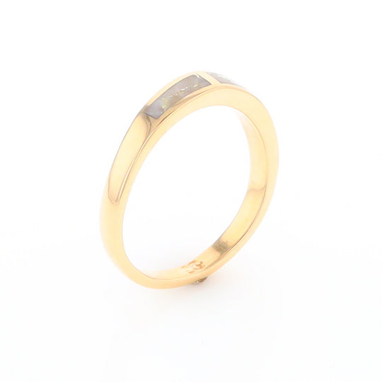 3 Section Gold Quartz Ring Lady’s Anniversary Band G2