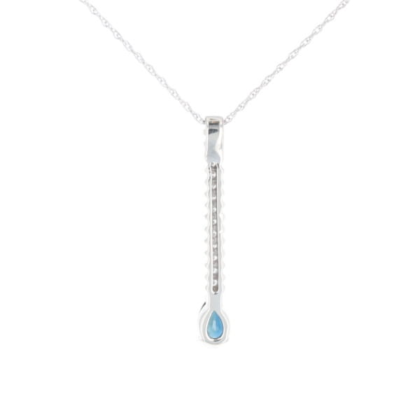 Pear Blue Sapphire Drop Pendant