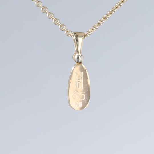 Opal Pendant Oval Inlaid Design with .02ct Round Diamond