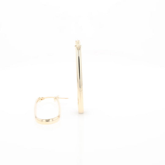 Flat Saddleback Hoop Earrings