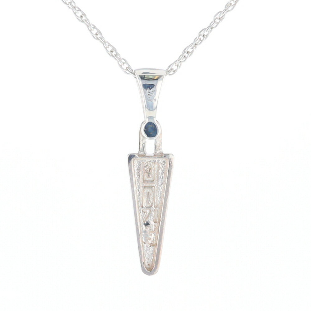 Gold Quartz Upside Down Triangle Pendant