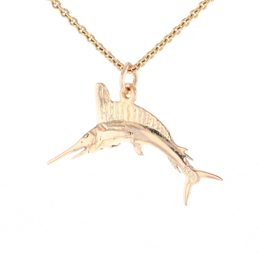 Gold Sailfish Pendant