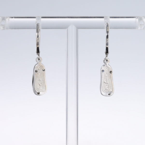 Opal Earrings Sandal Inlaid Design Lever Backs