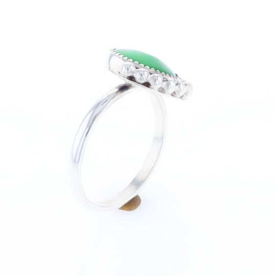 Green Glass Beaded Ring